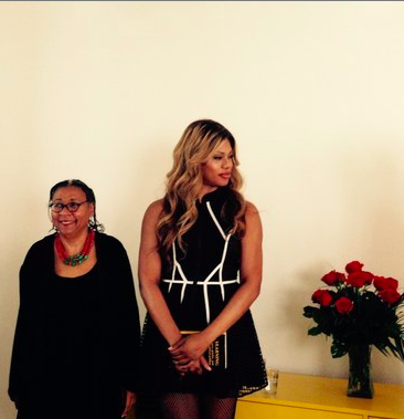 Laverne Cox and bell hooks at the bell hooks Institute